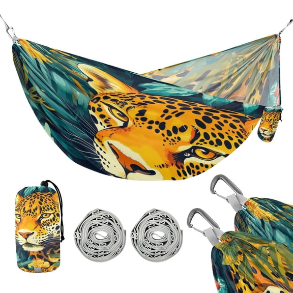 Hammock Camping Hammock Nylon Portable Hammock Travel Camping Hammock Jungle Cartoon Cougar