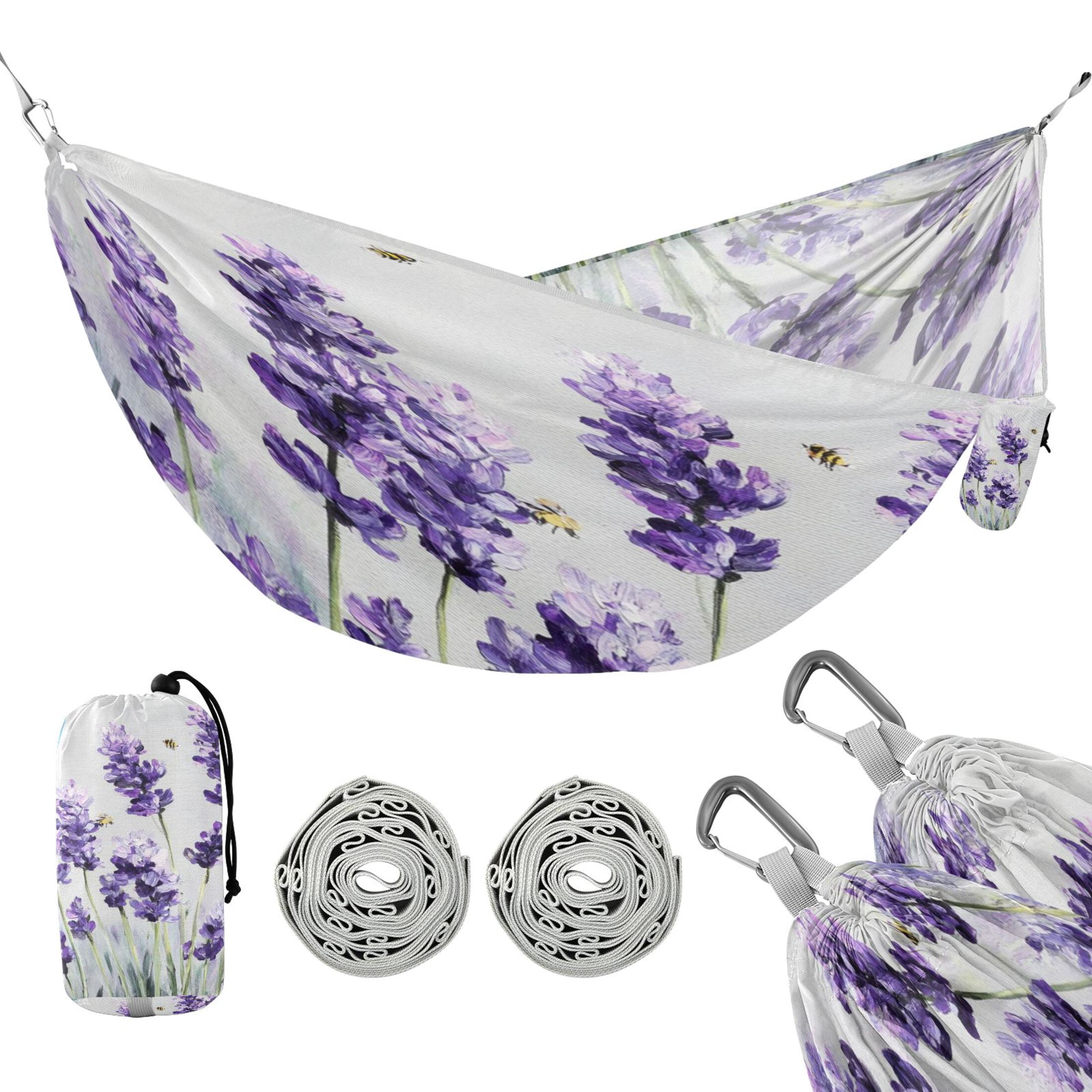 Hammock Camping Hammock Nylon Portable Hammock Travel Camping Hammock Lavender Field Watercolor