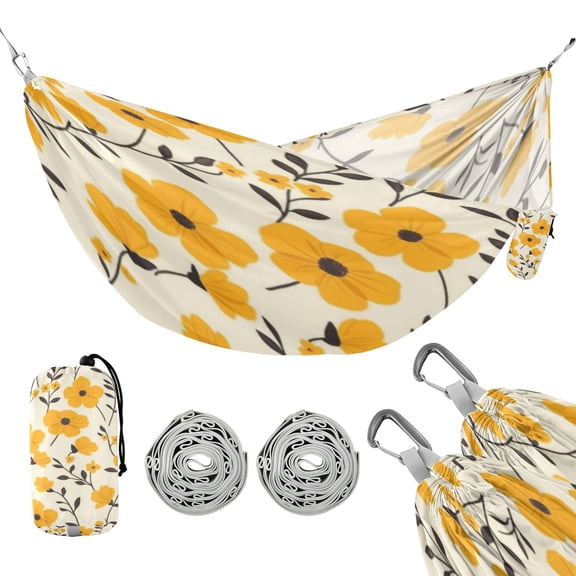 Hammock Camping Hammock Nylon Portable Hammock Travel Camping Hammock Lovely Yellow Flowers