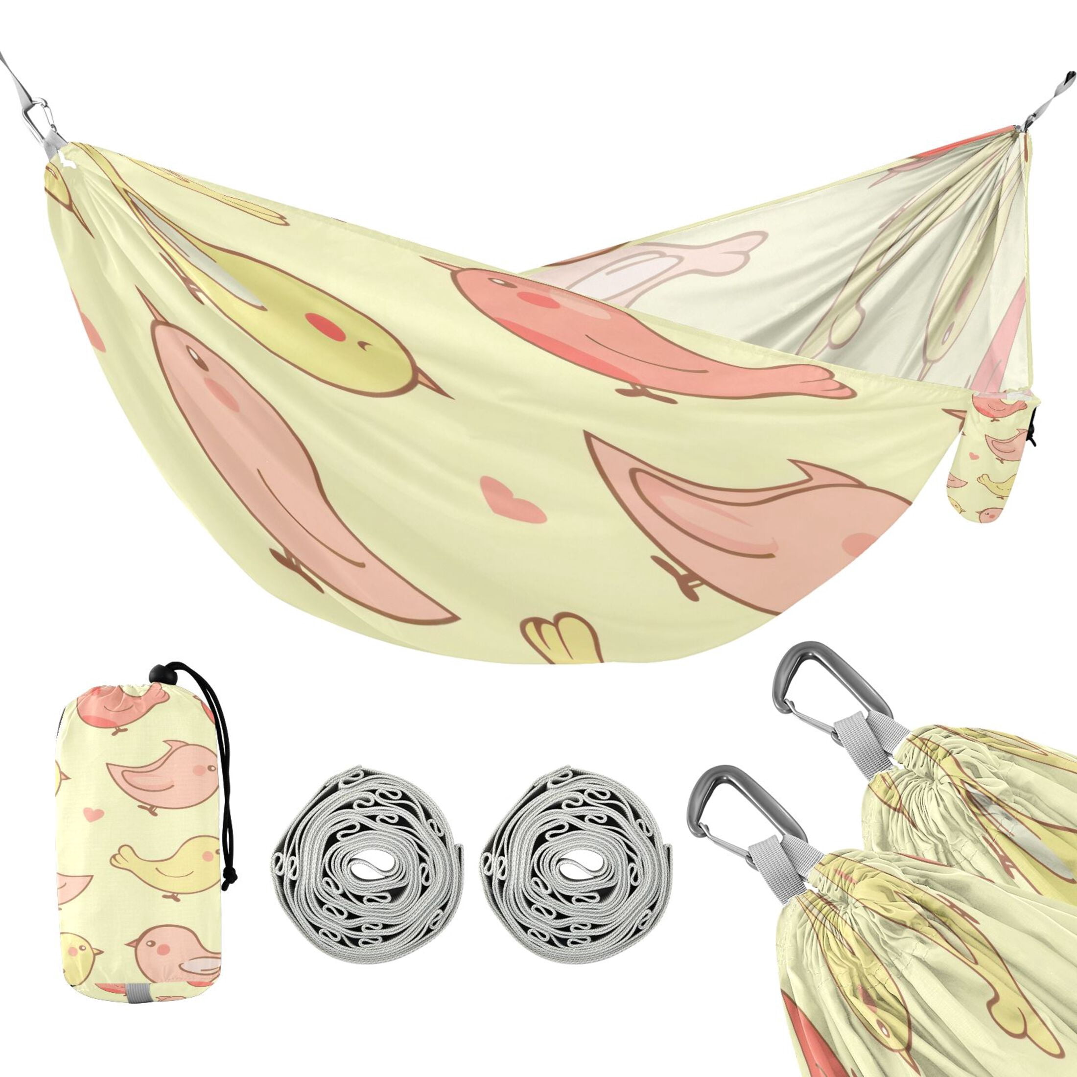 Hammock Camping Hammock Nylon Portable Hammock Travel Camping Hammock Multicolor Bird