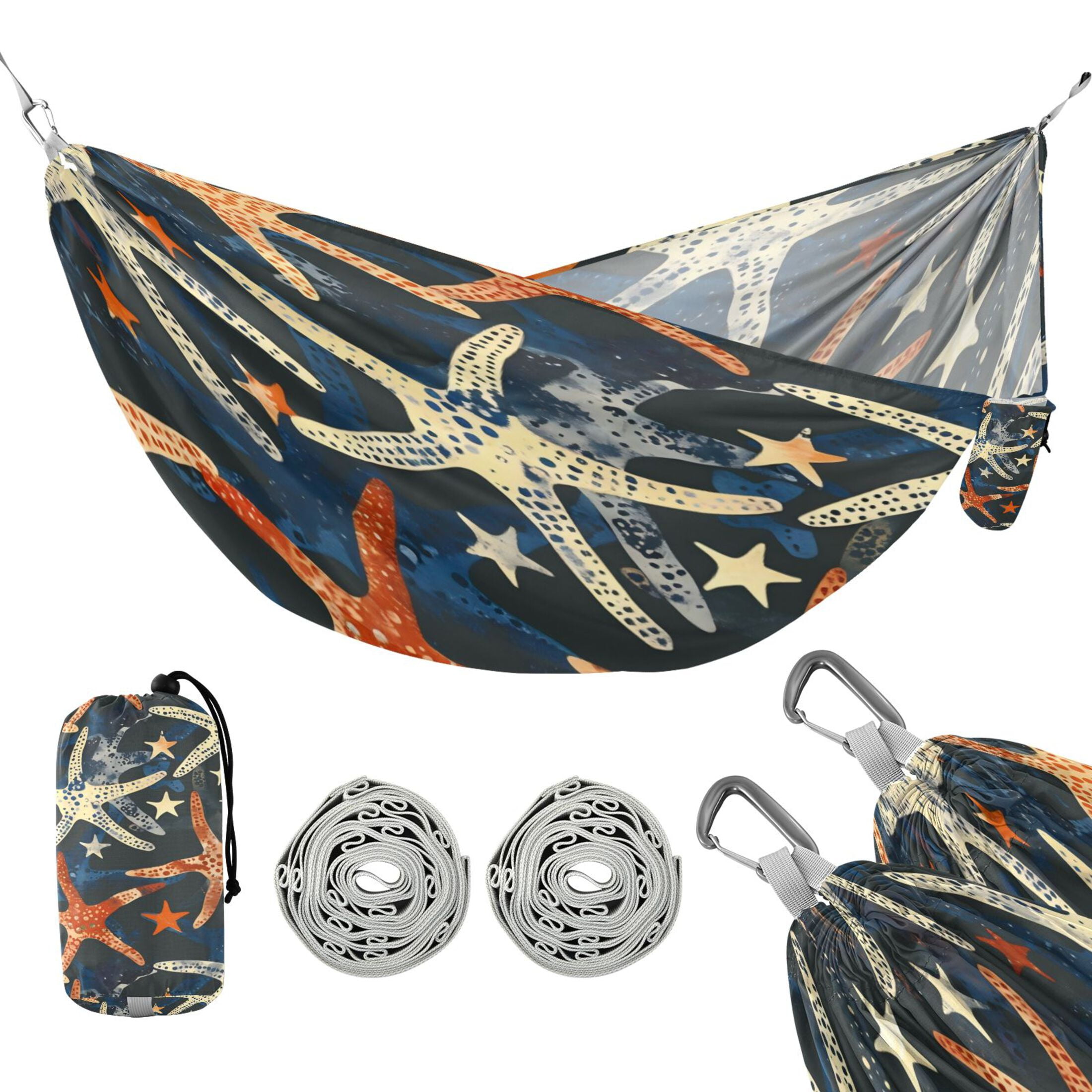 Hammock Camping Hammock Nylon Portable Hammock Travel Camping Hammock Multicolor Starfish