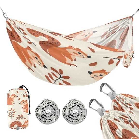 Hammock Camping Hammock Nylon Portable Hammock Travel Camping Hammock Orange Squirrel