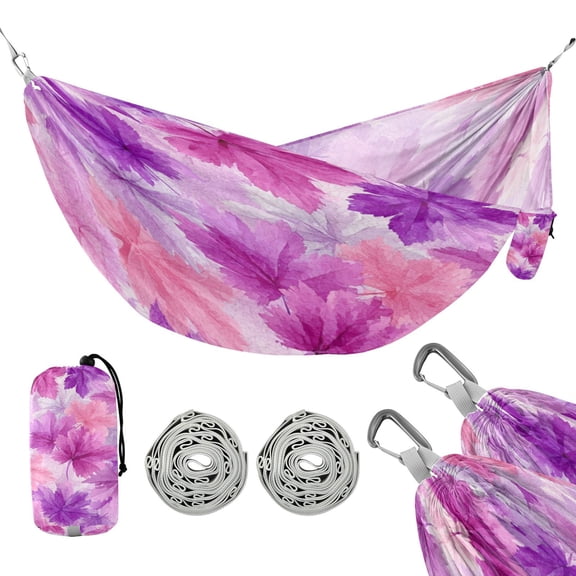 Hammock Camping Hammock Nylon Portable Hammock Travel Camping Hammock Pink Maple Leaves