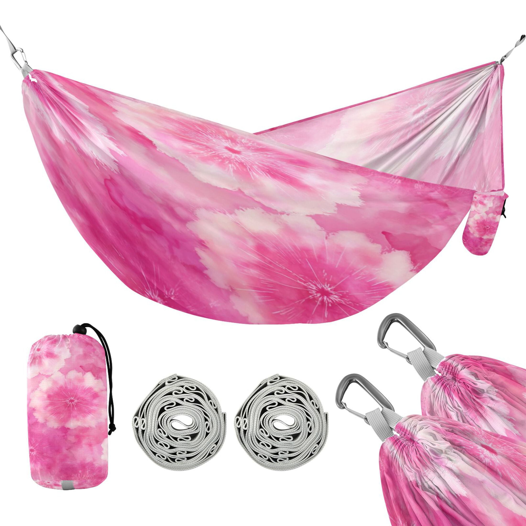 Hammock Camping Hammock Nylon Portable Hammock Travel Camping Hammock Pink Pattern Beautiful