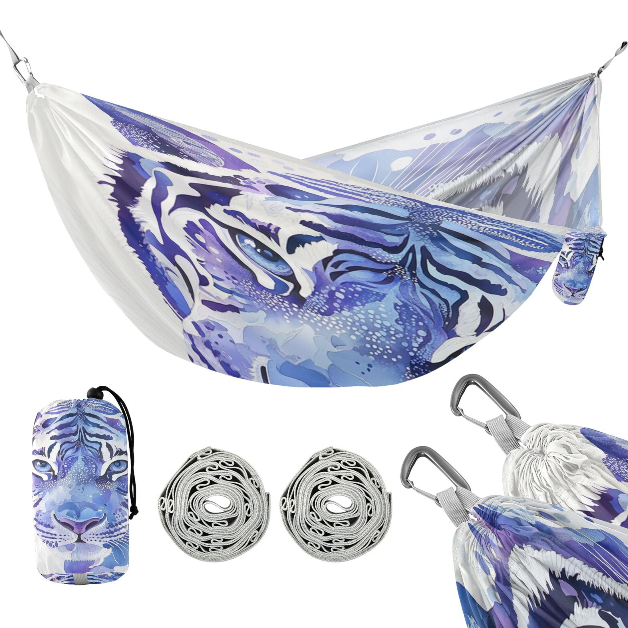 Hammock Camping Hammock Nylon Portable Hammock Travel Camping Hammock Pretty Blue Cool Tiger