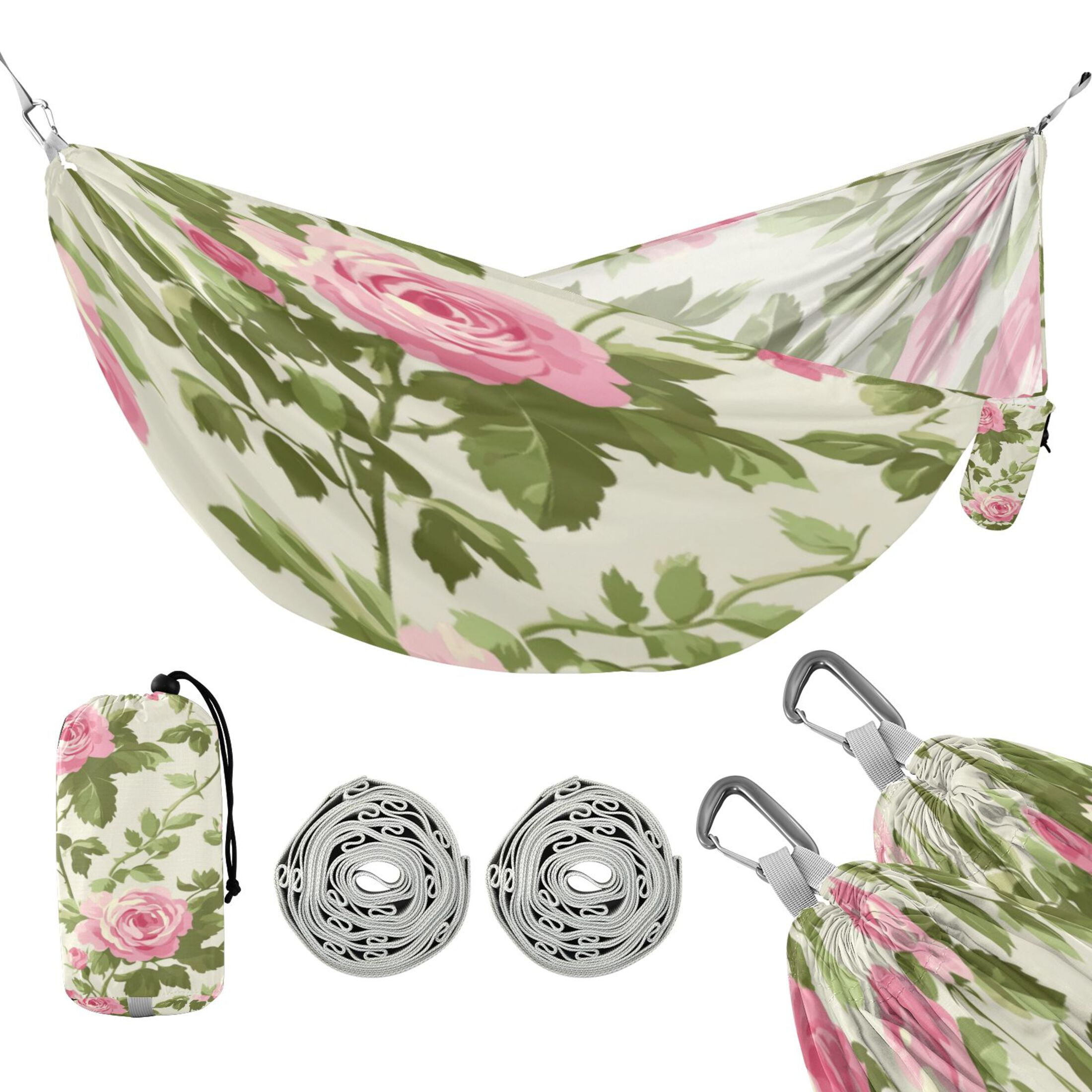 Hammock Camping Hammock Nylon Portable Hammock Travel Camping Hammock Pretty Pink Rose