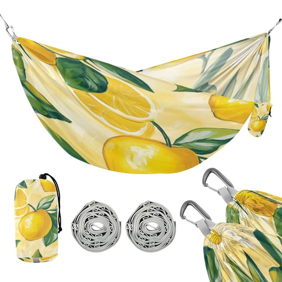 Hammock Camping Hammock Nylon Portable Hammock Travel Camping Hammock Pretty Yellow Lemon