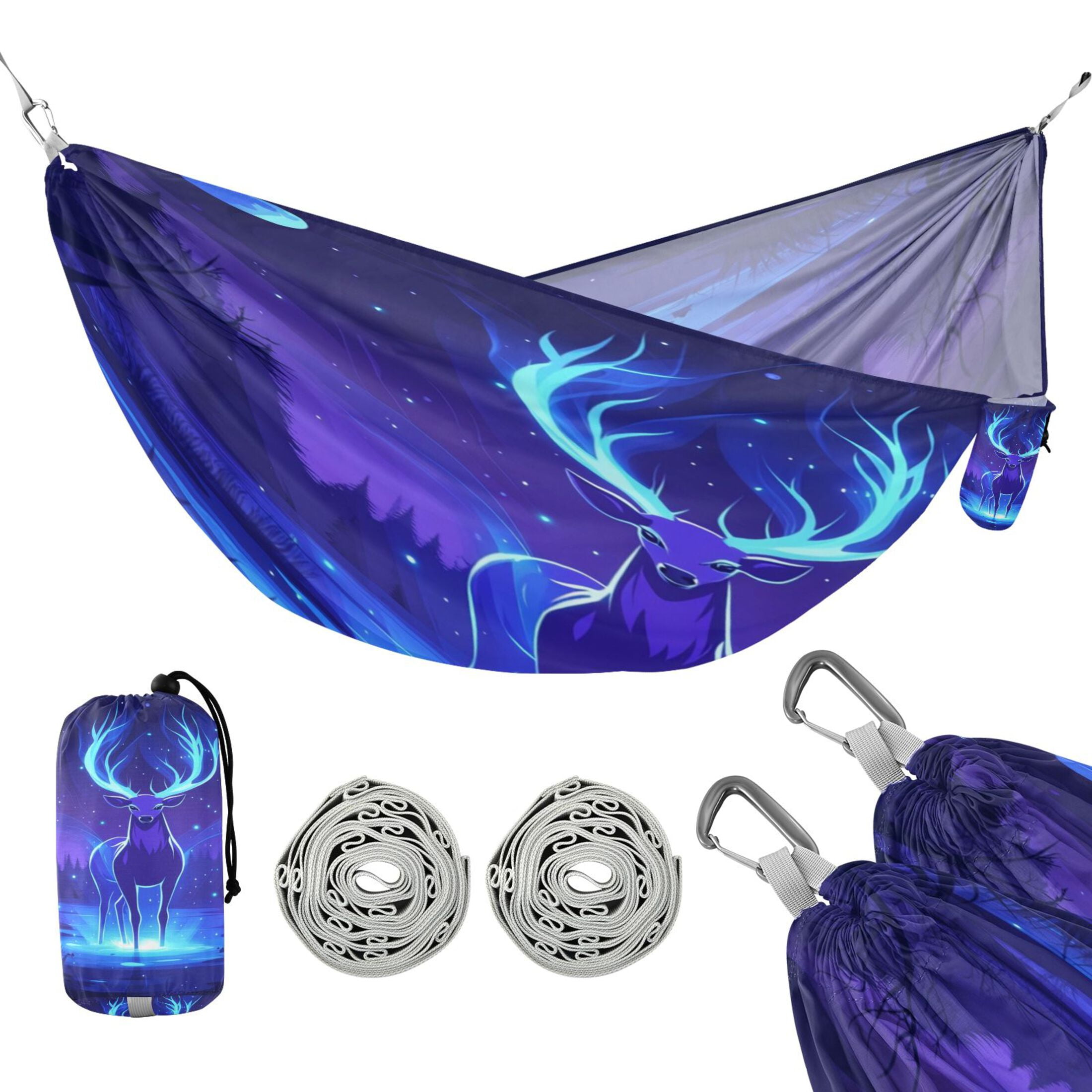 Hammock Camping Hammock Nylon Portable Hammock Travel Camping Hammock Purple Elk