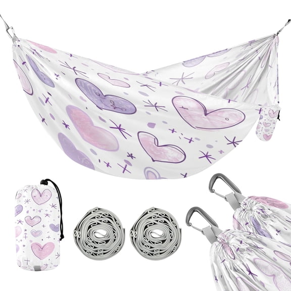 Hammock Camping Hammock Nylon Portable Hammock Travel Camping Hammock Purple Heart