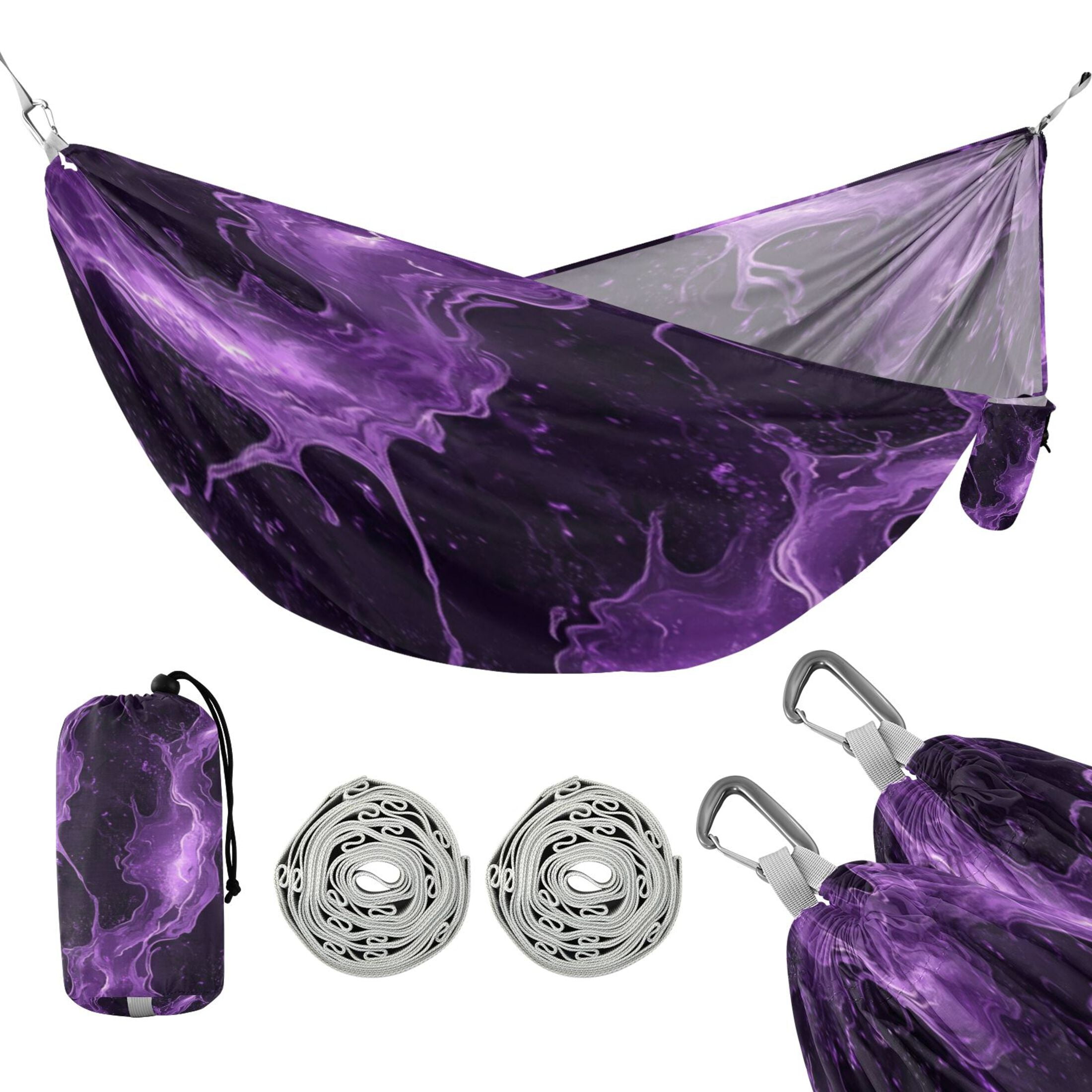 Hammock Camping Hammock Nylon Portable Hammock Travel Camping Hammock Purple River Pattern