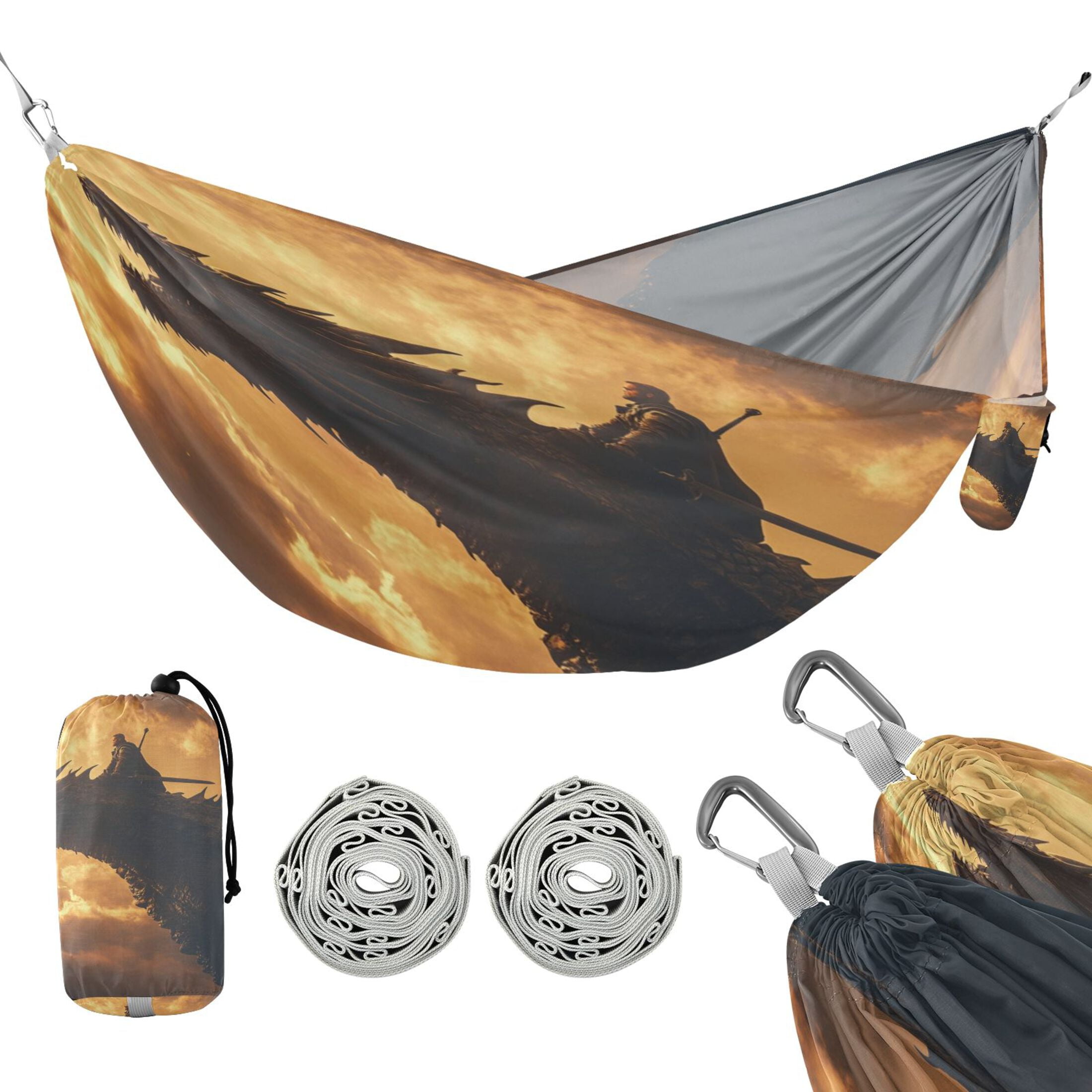 Hammock Camping Hammock Nylon Portable Hammock Travel Camping Hammock Riding A Dragon