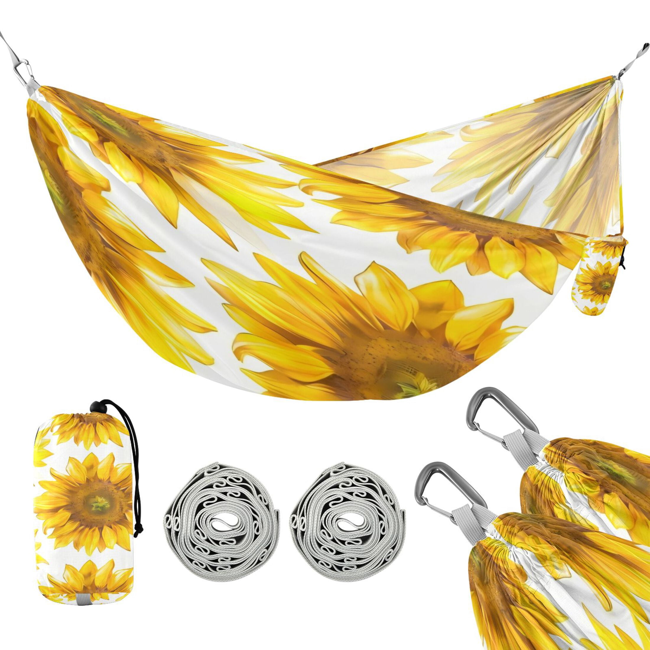 Hammock Camping Hammock Nylon Portable Hammock Travel Camping Hammock Sunflower Seamless