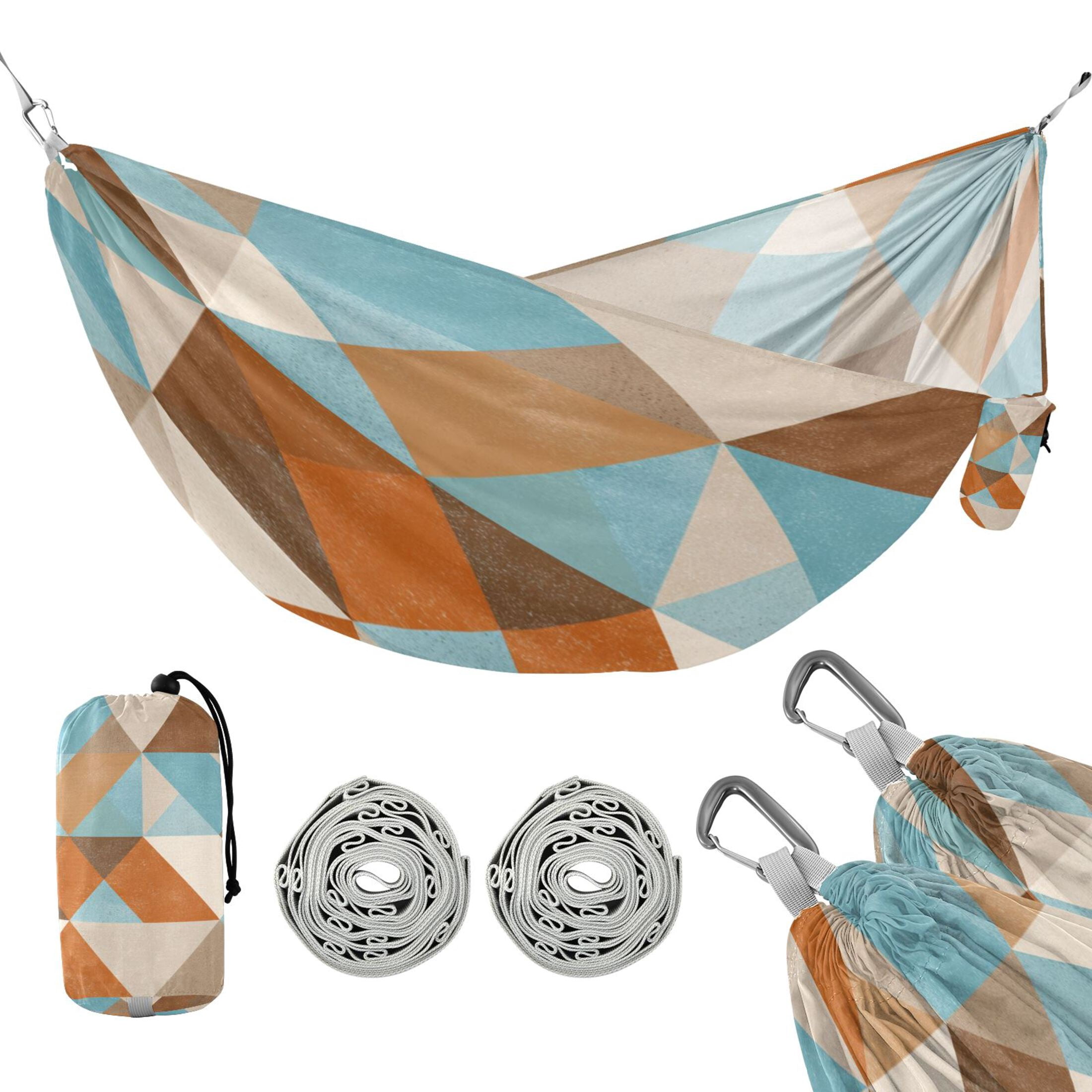 Hammock Camping Hammock Nylon Portable Hammock Travel Camping Hammock Terracotta Triangle Geometric Mosaic