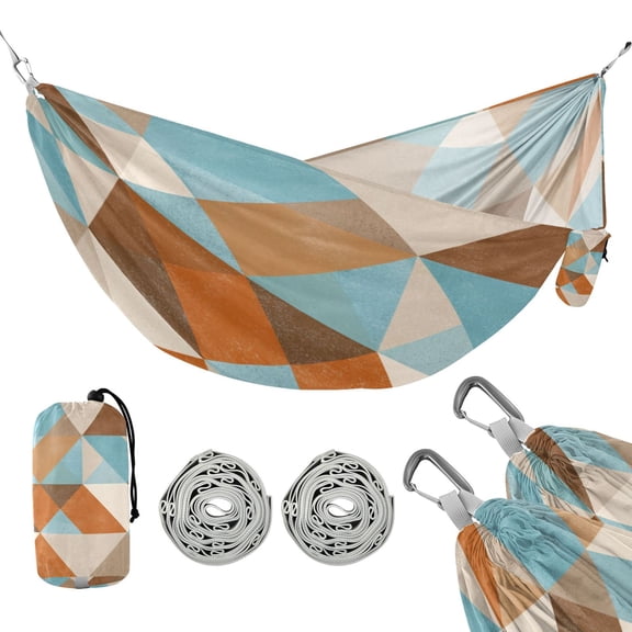 Hammock Camping Hammock Nylon Portable Hammock Travel Camping Hammock Terracotta Triangle Geometric Mosaic