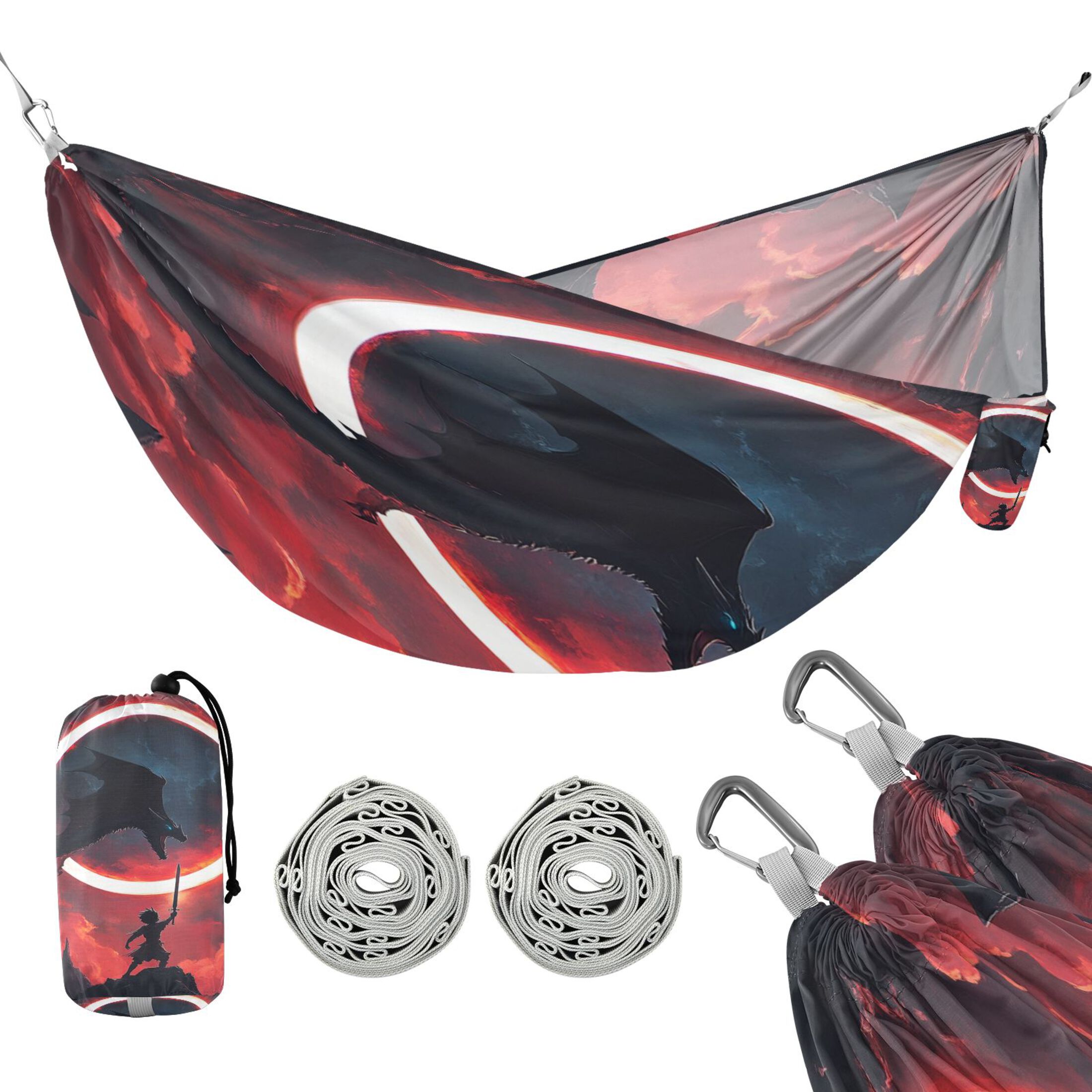 Hammock Camping Hammock Nylon Portable Hammock Travel Camping Hammock The Dragon and The Youth