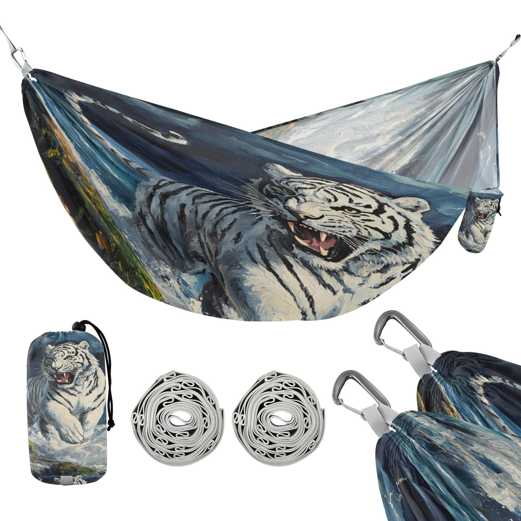 Hammock Camping Hammock Nylon Portable Hammock Travel Camping Hammock The Sea and The White Tiger