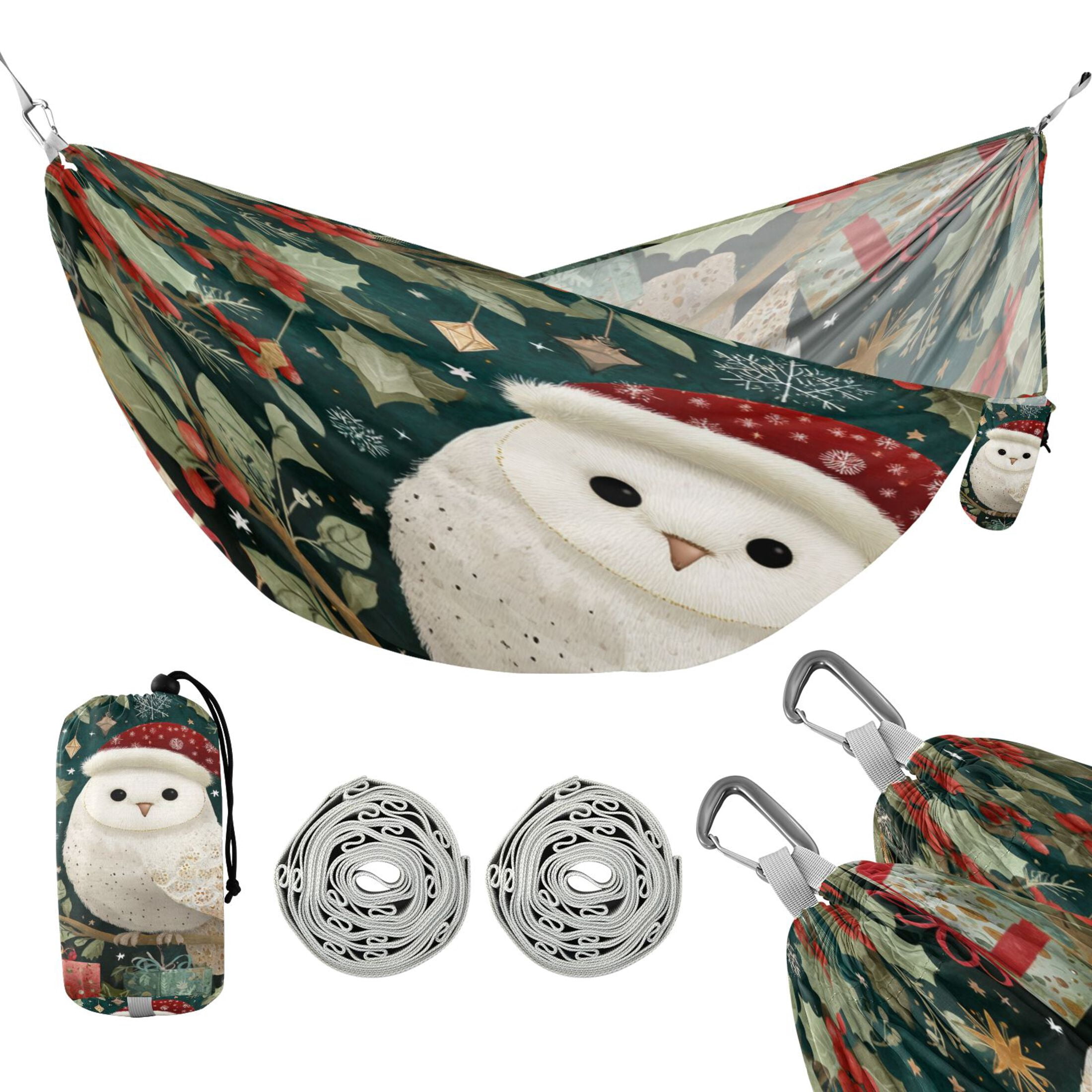 Hammock Camping Hammock Nylon Portable Hammock Travel Camping Hammock Warm Christmas Owl