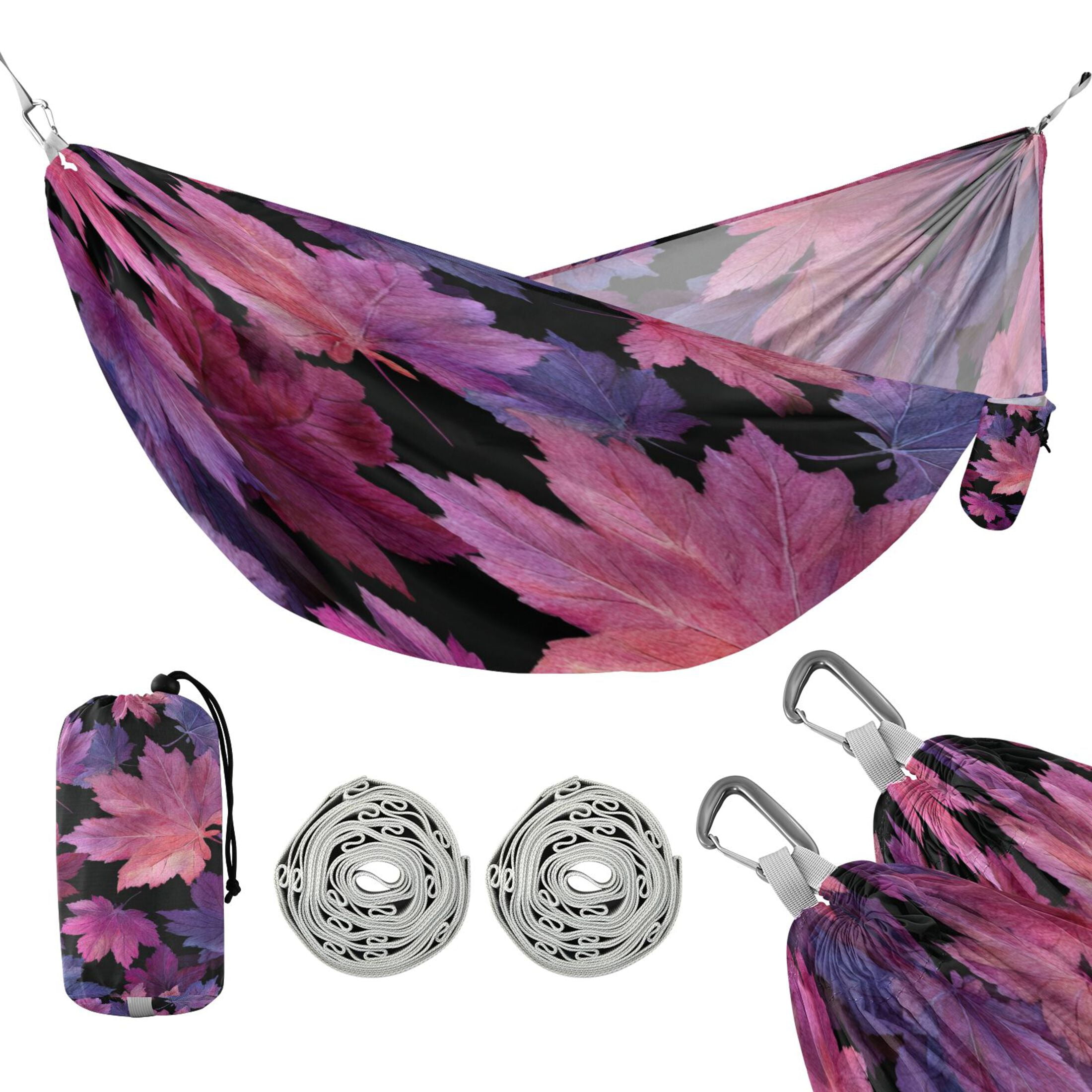 Hammock Camping Hammock Nylon Portable Hammock Travel Camping Hammock Watercolor Maple Leaf