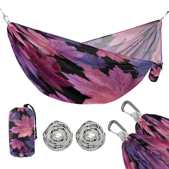 Hammock Camping Hammock Nylon Portable Hammock Travel Camping Hammock Watercolor Maple Leaf