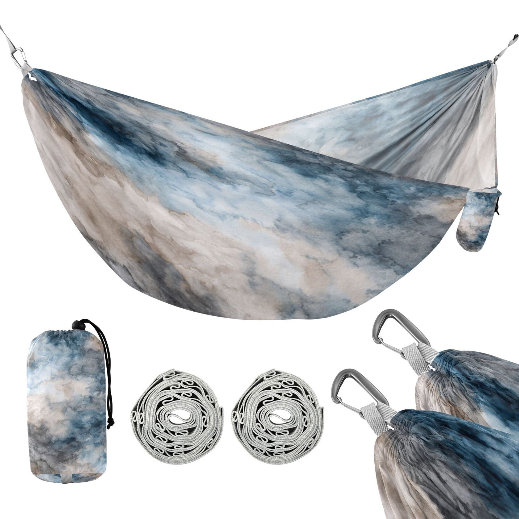 Hammock Camping Hammock Nylon Portable Hammock Travel Camping Hammock Watercolor Tie-dyel