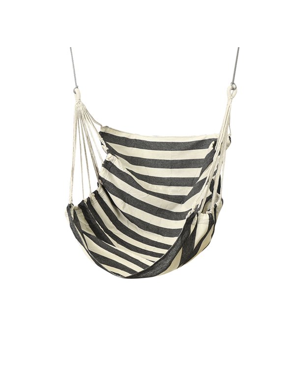 Hammock Chair, Boho Hanging Rope Ceiling Swing, Macrame Hanging Swinging Chair for Indoor,Outdoor,Bedroom,Outside,Garden,Balcony,Yard,Deck Black