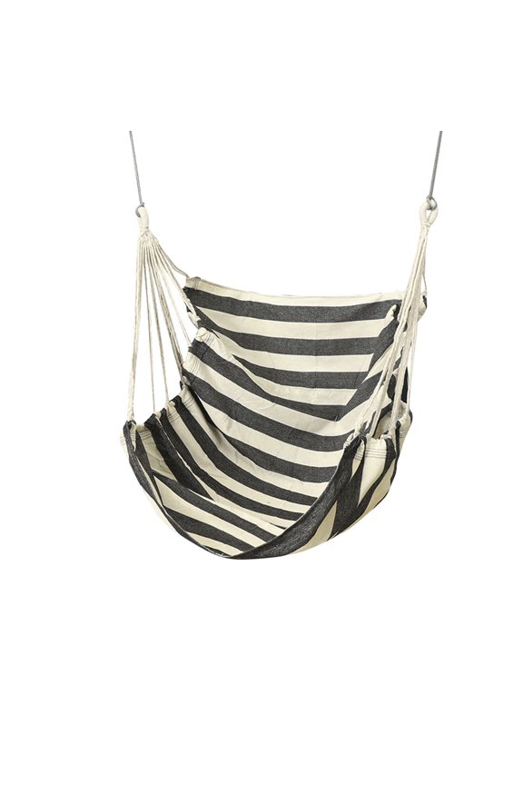 Hammock Chair, Boho Hanging Rope Ceiling Swing, Macrame Hanging Swinging Chair for Indoor,Outdoor,Bedroom,Outside,Garden,Balcony,Yard,Deck Black