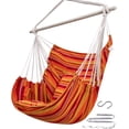 thumbnail image 1 of Hammock Chair Hanging Chair Swing Large Indoor with Anti-Slip Steel Spread Bar and Pocket-Max 500lbs-2 Cushions, Perfect for Bedroom,Outdoor,Patio, Porch,Backyard…, 1 of 7