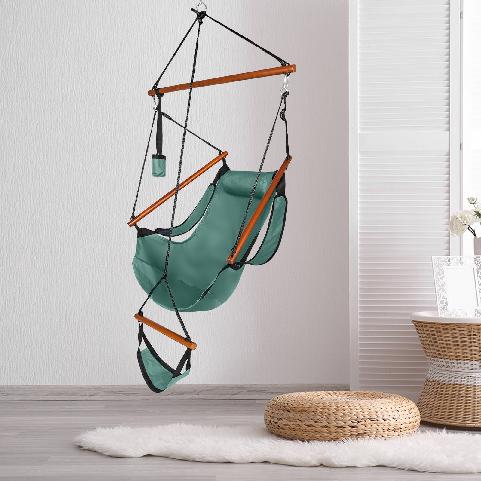 Hammock Chair Hanging Rope Swing Maximum 220 lbs High Quality