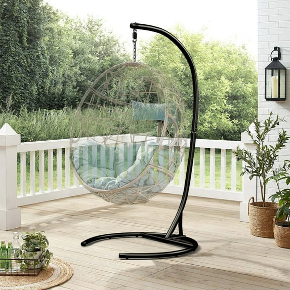 Hammock Chair Stand Only for Chair Hanging Chair Stand Only for Outside Porch Hammock Frame for Ourdoor and Indoor Heavy Duty Stand Only with 360-Degree Rotating Spring Hook(Stand Only)