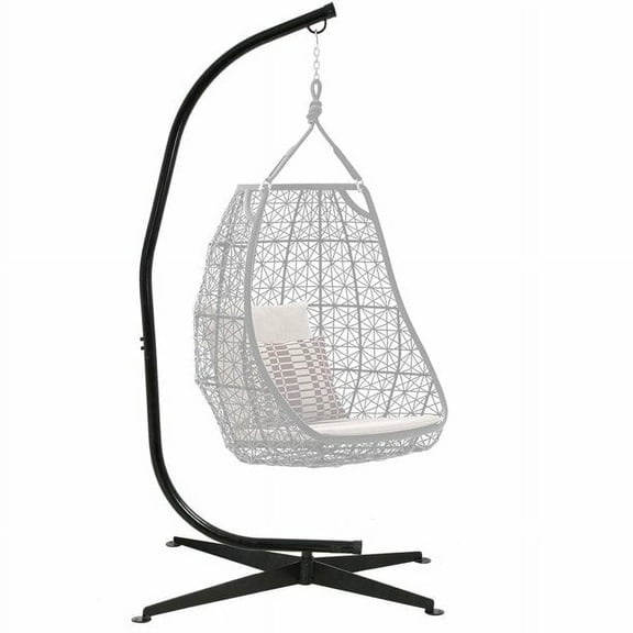 Hammock Chair Stand, Free-Standing Metal C-Stand for Indoor Outdoor Hanging Swing Chair, No Drill Needed