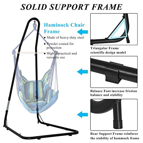 Hammock Chair Stand Height Adjustable Heavy Duty Hanging Chair Stand