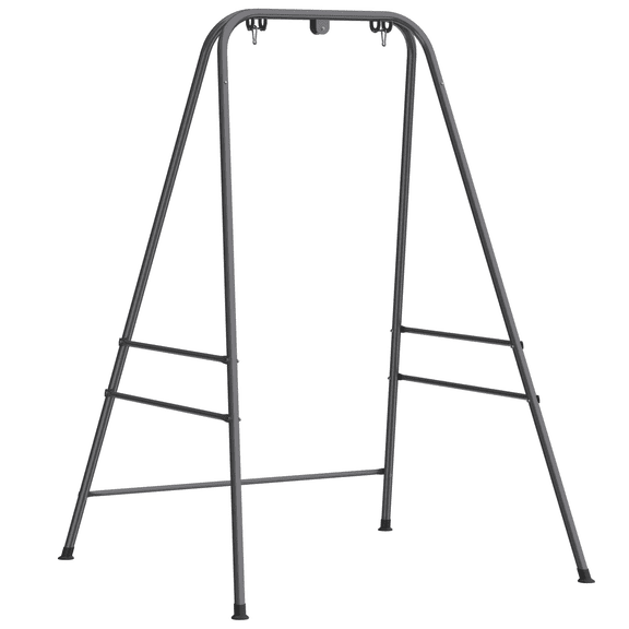Hammock Chair Stand Indoor Outdoor, 330lbs Capacity, with Carabiners - Gray Hanging Swing Stand