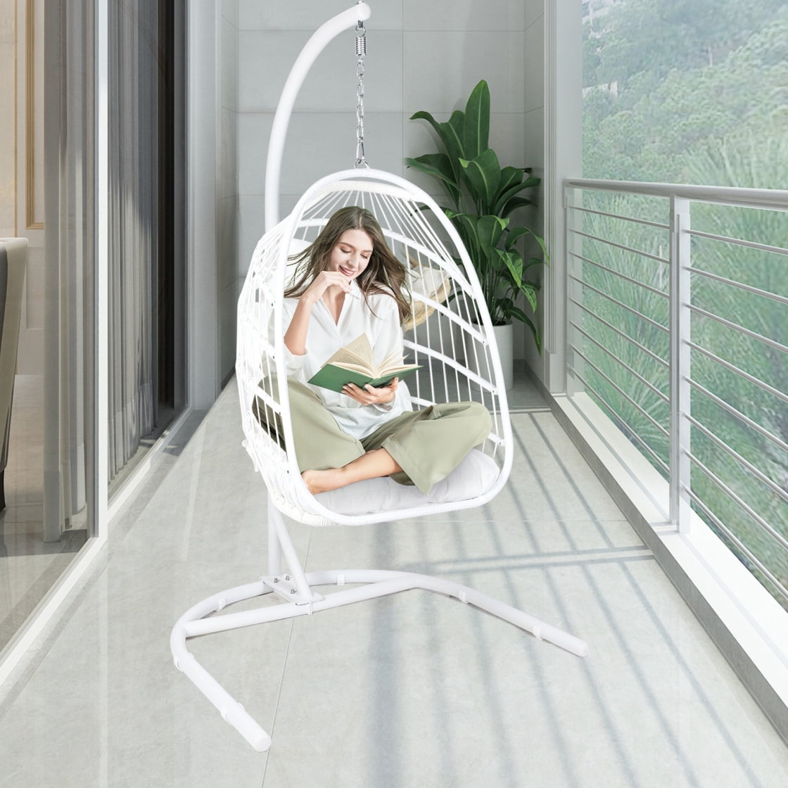 Hammock Chair with Stand Indoor or Outdoor, Hammock Swing Chair