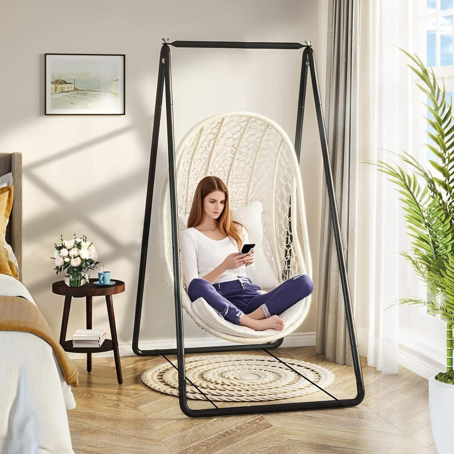 Hammock Chair Stand, Large Hanging Indoor Swing, Heavy Duty,Quality