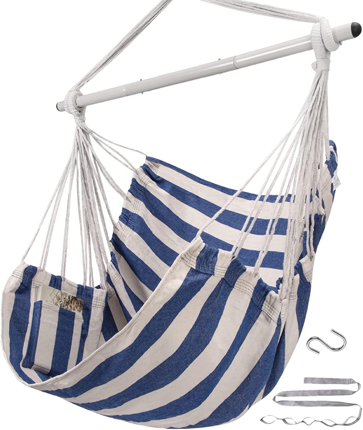 Safety Rope Signs Hammock Chair Swing (Maximum Weight 500 lbs) - Hanging Hammock Chair ...