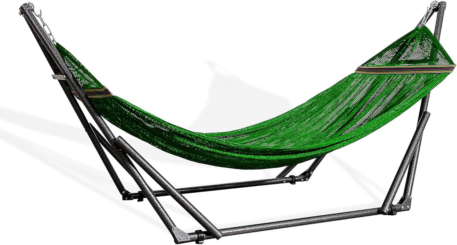 Hammock with Collapsible Steel Stand 450 lbs Capacity & Carrying Case