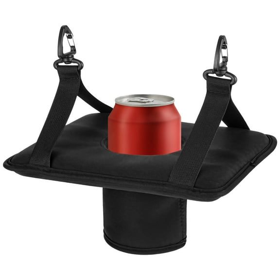 Hammock Drink Holder, Black Hanging Cup Holder for Yard, Poolside, and Outdoor, Nylon Material, Convenient for Cups, Bottles, and Cans, Perfect for Spring Outdoors, Customizable