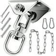 thumbnail image 1 of Hammock Hanging Kit with Swing Chain, Stainless Steel 1000lb Heavy Duty Capacity Hammock Hooks, HYASIA 360° Swivel Hanging Kit for Trapeze, Yoga, Boxing Bag, Hammock Chair, Porch, Gym, 1 of 7