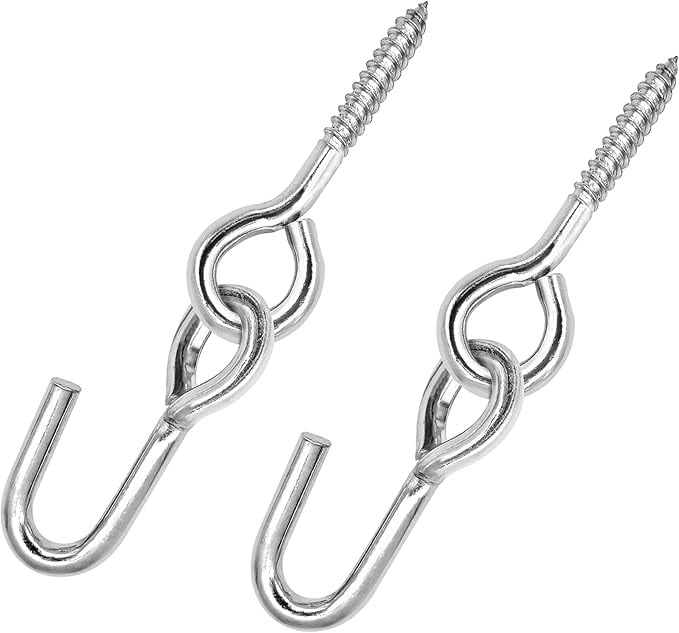 Hammock Hooks & Hangers,2 Packs,Galvanized,Heavy Duty AntiRust Steel Accessories,Eye Bolt