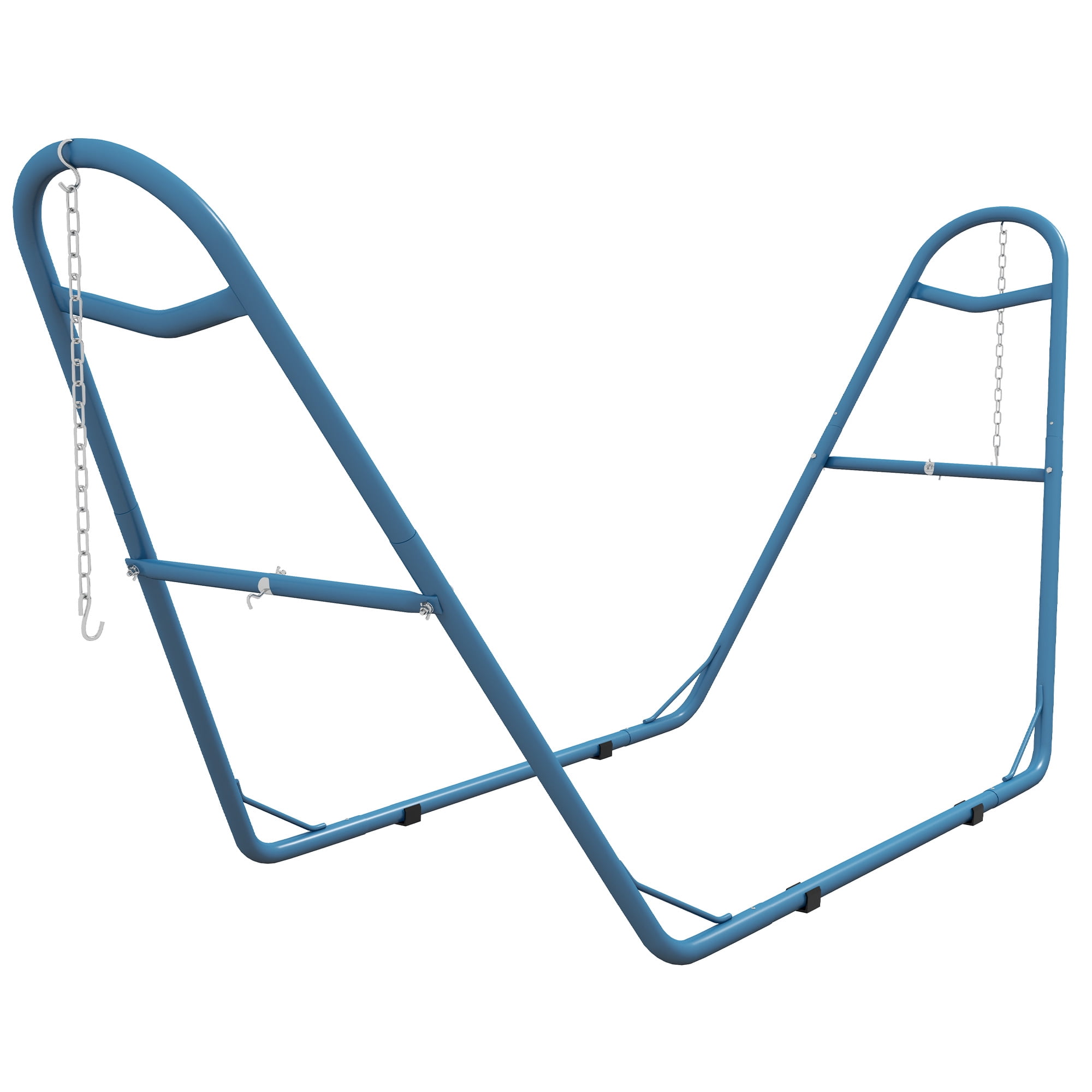 Hammock Stand for 2 Person, Portable Adjustable Steel Frame Hammock Stand with Weather Resistant Finish, for 9-14ft Hammocks, 10.3', 550 lbs. Capacity, Blue