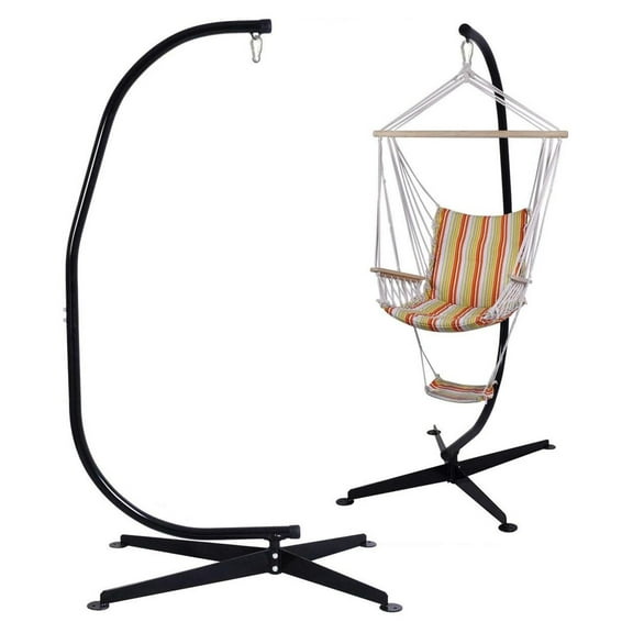 Hammock Stand Heavy Duty Portable & Detachable C Stand for Hanging Hammock, Air Porch, Chair, Outdoor & Indoor Usage