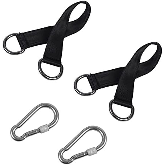 Hammock Straps Tree Swing Straps Hanging Kit,Short Hanging Straps 2 Pcs 9.84inches with 2 Heavy Duty Hook Clasps for Swing Hammocks Seat Pulley System Gym Equipment