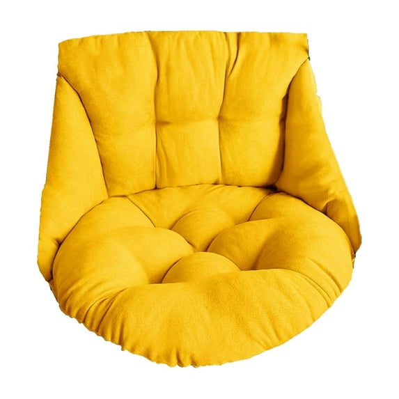 Hammock Swing Chair Cushion, Hanging Basket Seat Cushion Pillow, Soft Hanging Egg Chair Back Cushions Pads, for Indoor and Outdoor Garden Offices(Yellow)