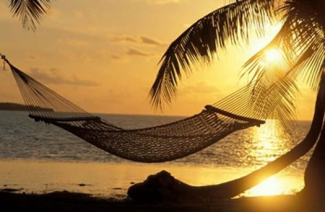 Hammock at Sunset Canvas Art - Panoramic Images (19 x 12)