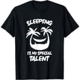thumbnail image 1 of Hammocking Sleeping Talent Palm Tree Hammock Relax Vacation T-Shirt, 1 of 4