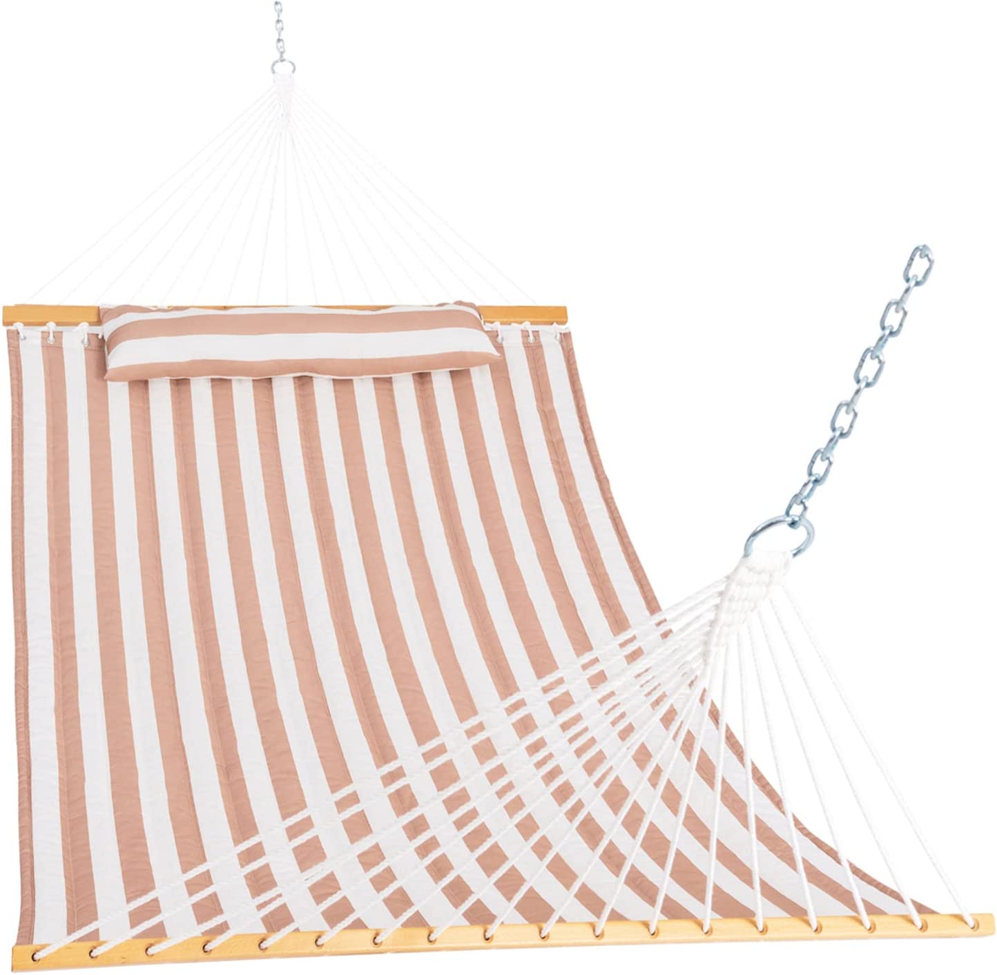 Hammocks 12 FT Quilted Hammock with Spreader Bar, 2Person Double