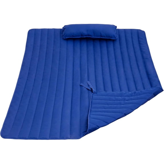 Hammocks 2 Person Hammock Pad and Pillow Set, Double Polyester Quilted 78" x55" Replacement Pad for Rope Hammock, Black Stripes