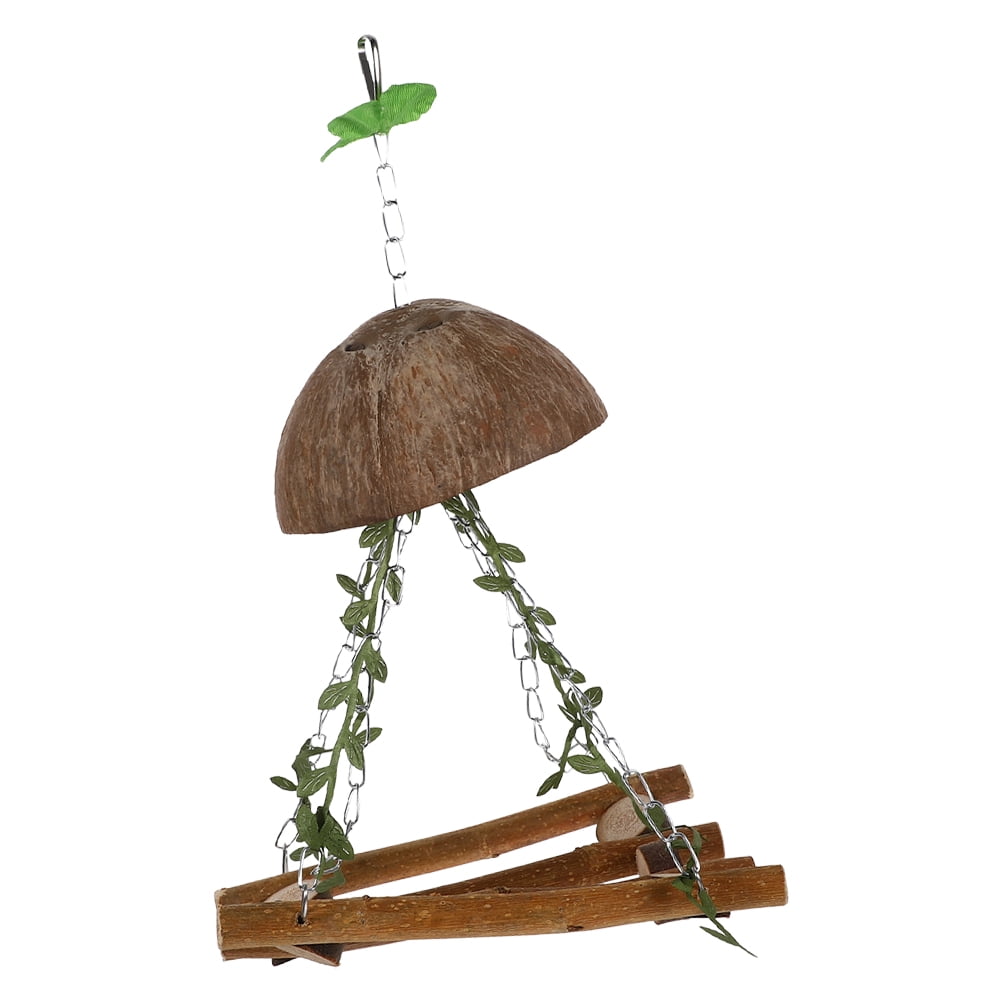 Hammocks Parrot Wood Perch Toy Bird Cage Accessories For Parakeets ...
