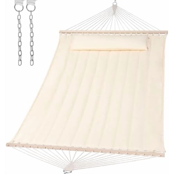 Hammocks Replacement Hammock for Stand, 475 lbs Capacity, Two Person Backyard Hammock for Outside, Beige