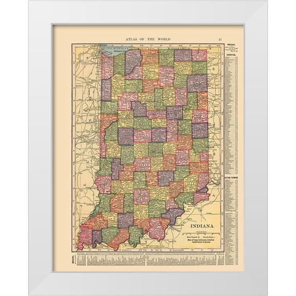 Hammond 12x14 White Modern Wood Framed Museum Art Print Titled - Indiana - Hammond 1910